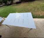 קת'רין - שולחן אלומיניום נפתח 160/240- לבן