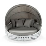 קונכיה מראטן משולב אלומיניום דגם מדריד - לבן