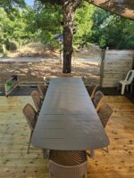 שיק - שולחן אלומיניום דגם שיק - אפור כהה