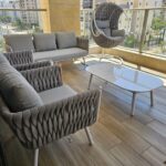 ⁦סיישל – מערכת ישיבה אלומיניום חבלים – אפור בהיר⁩ – תמונה ⁦2⁩