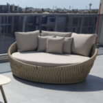 ⁦סיישל - קונכיית רביצה דגם סיישל חבלים - שמפנייה⁩ – תמונה ⁦3⁩